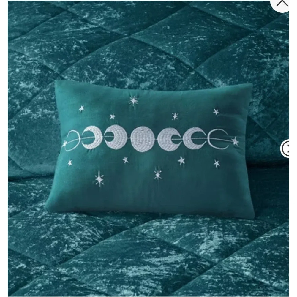 Intelligent Design‎ Twin/TXL Size Duvet Cover Set 3-Pcs Velvet Machine Wash Teal